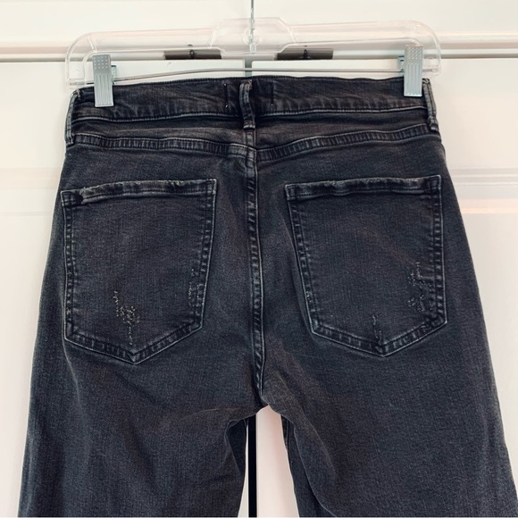 Agolde Jeans High Rise Sophie Skinny Distressed Washed Black Ankle Crop Size 27 - Picture 5 of 9